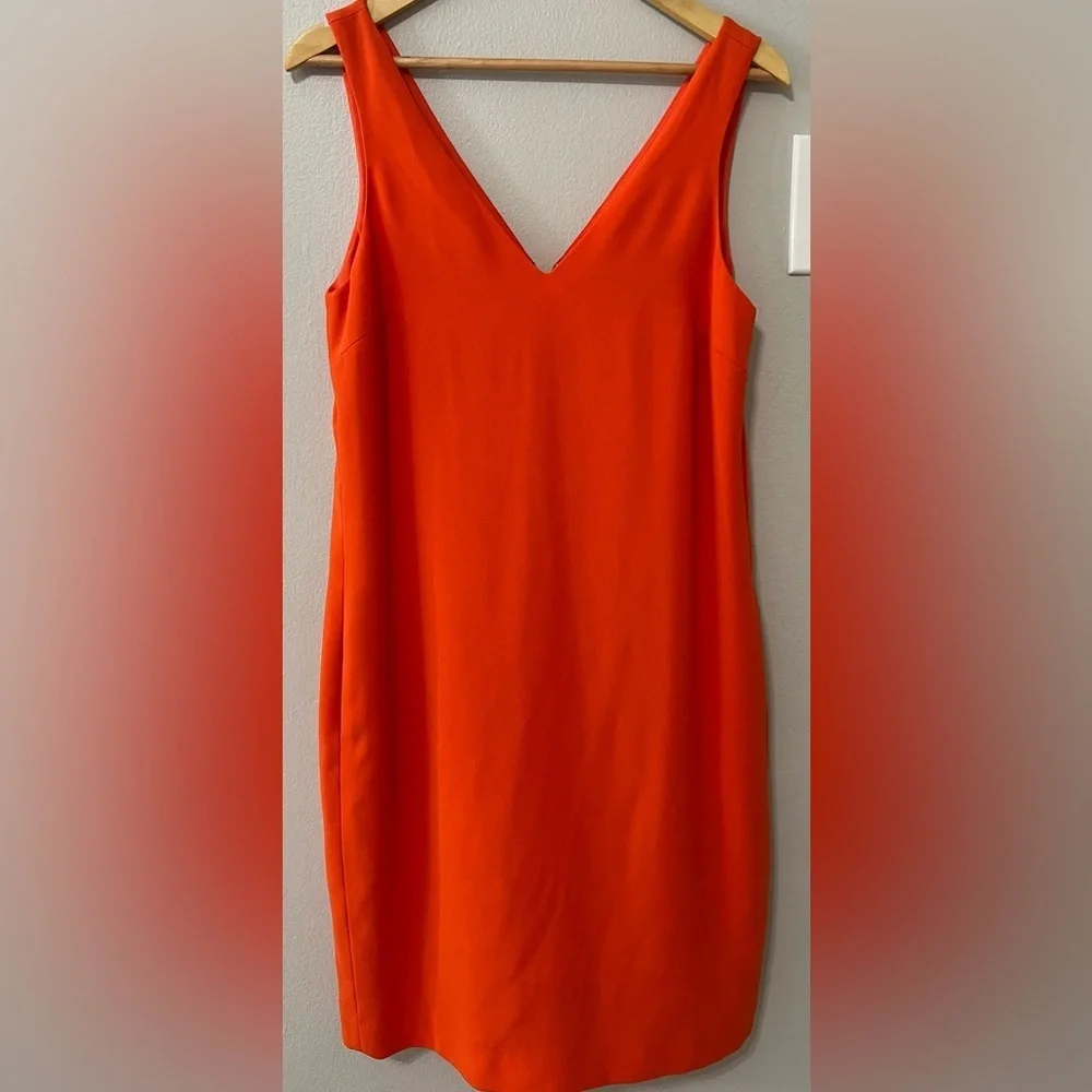 Lauren Ralph Lauren Vienna Dress Orange Size 6 Sleeveless Pockets EUC